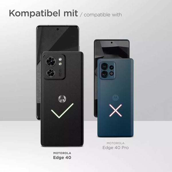 For Motorola Edge 40 Clear Case Shockproof Soft TPU Silicone Slim Phone Cover-UK