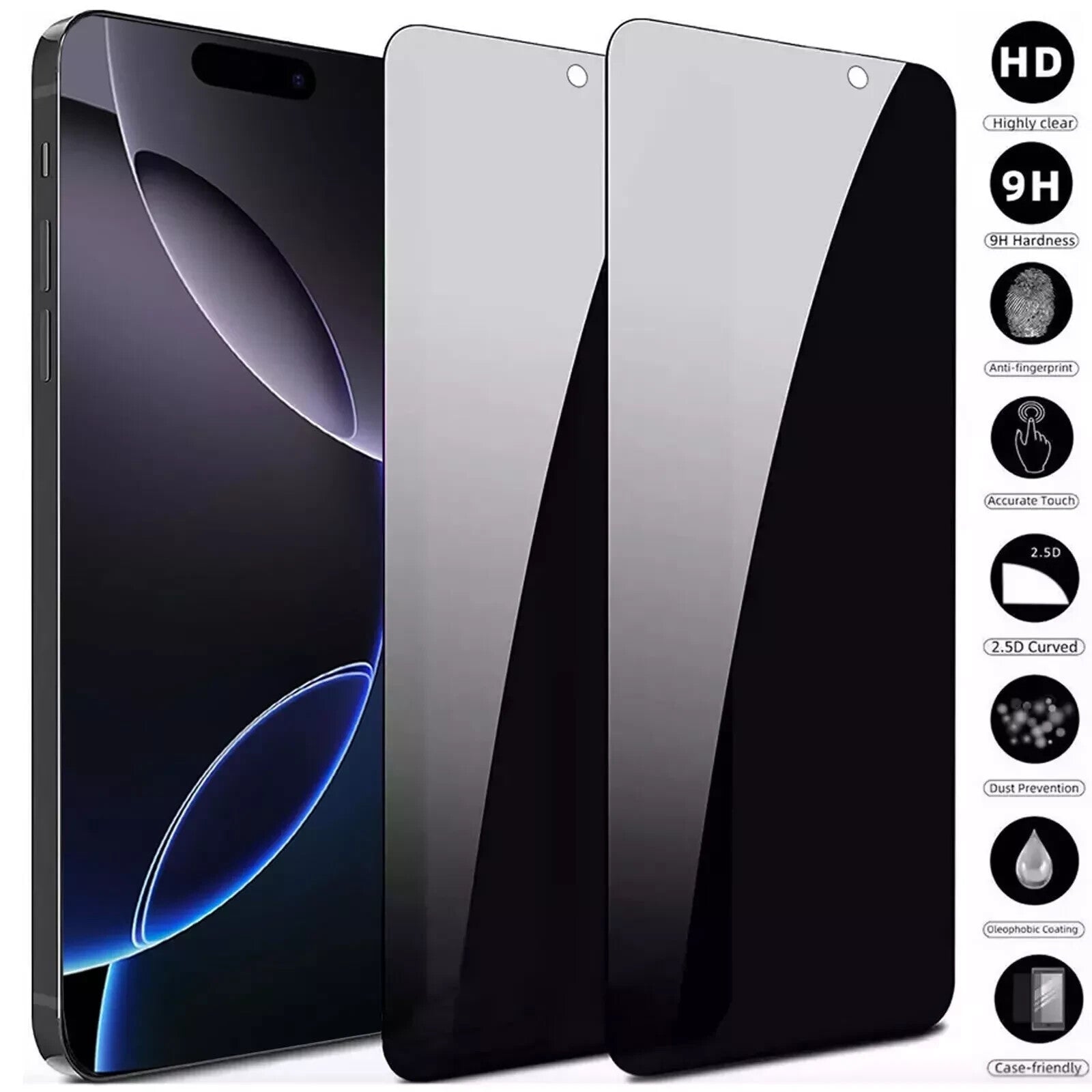 Privacy Anti-Spy Tempered Glass For iPhone  12 Pro Max Screen Protector UK