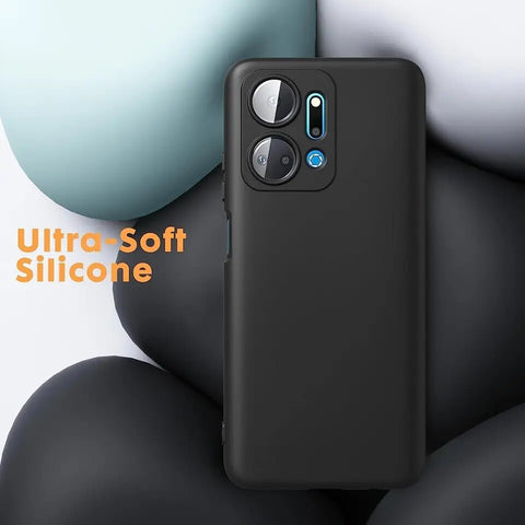 Matte Case For Honor X7A Thin TPU Silicone Shockproof Black Back Cover - UK
