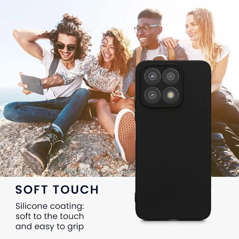Thin Matte Case For Honor X8A TPU Silicone Shockproof Black Back Cover - UK
