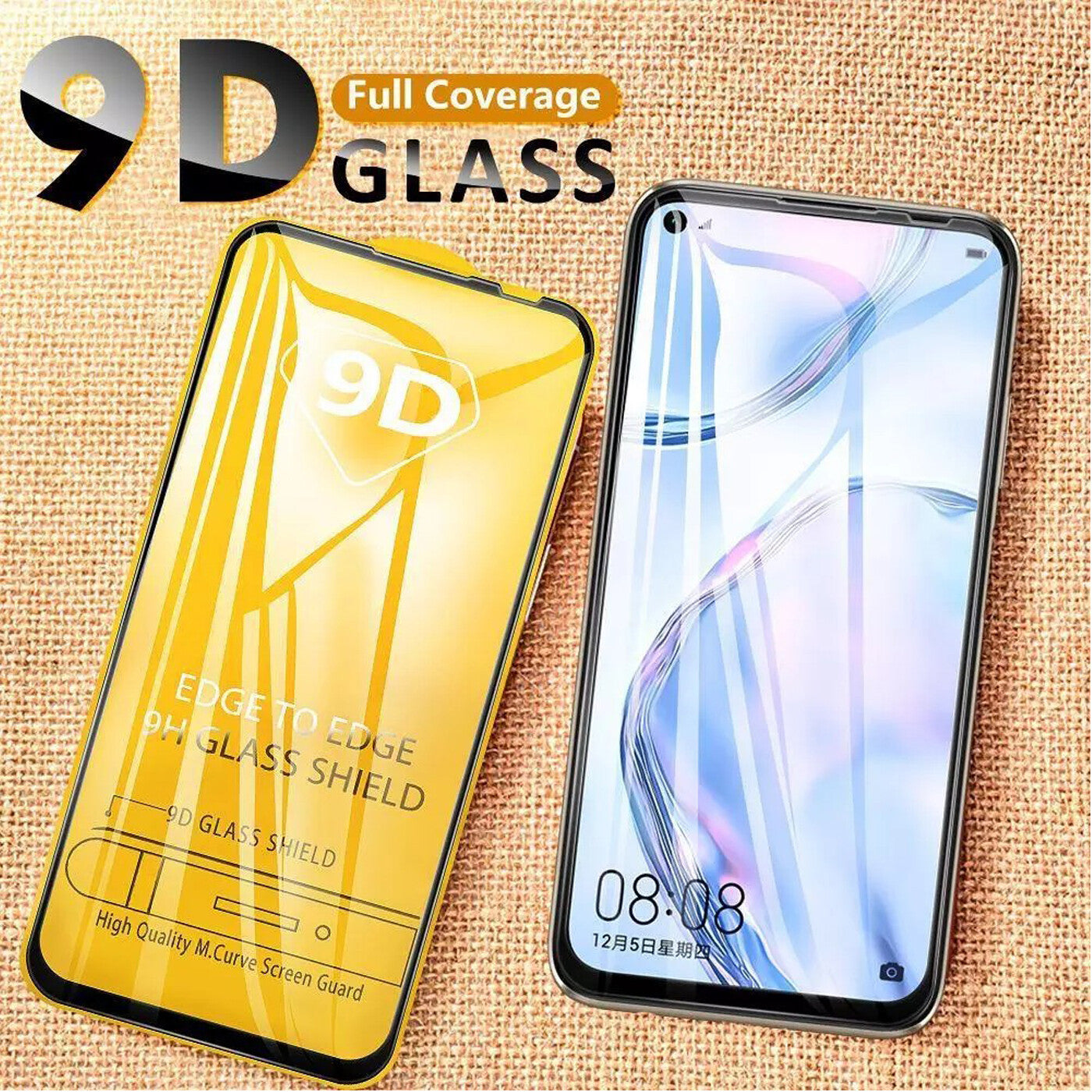 For Huawei P40 Lite Genuine Tempered Gorilla Glass Film Screen Protector Cover