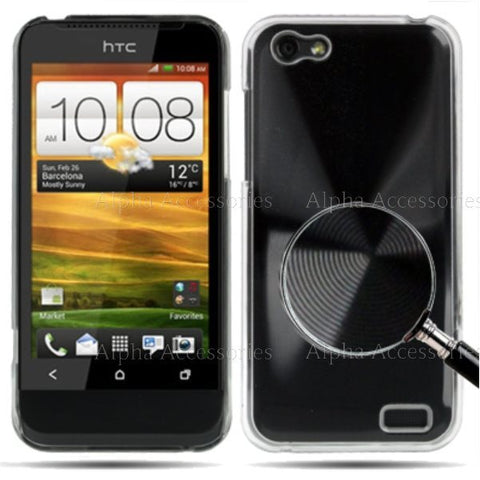 Aluminium Metal CD Disc Style Hard Back Case Cover Skin For HTC ONE V - UK