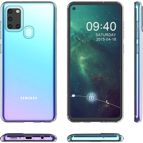 For Galaxy A21s (2020) Case Shockproof Soft Silicone Thin TPU Protective Cover