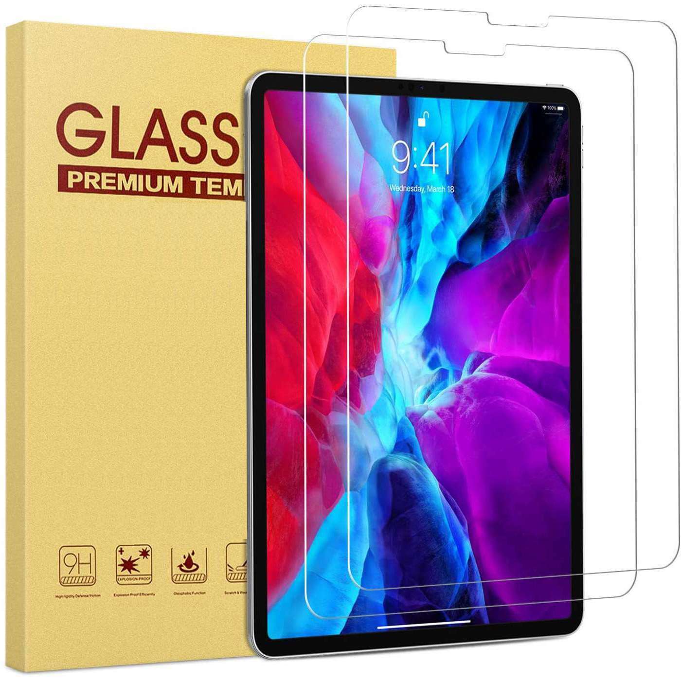 2 PACK Tempered Glass Screen Protector Cover For Apple iPad Pro 11 2020 2nd Gen