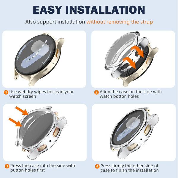 Case for Samsung Galaxy 7 40 44mm Soft TPU Clear Silicon Screen Protector Cover