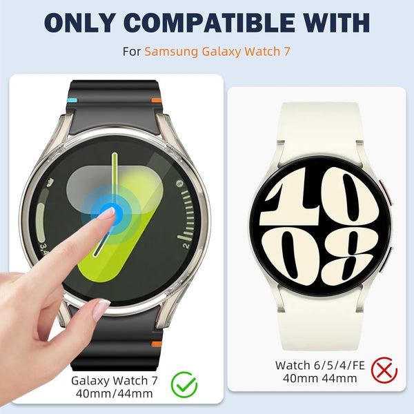 Case for Samsung Galaxy 7 40 44mm Soft TPU Clear Silicon Screen Protector Cover