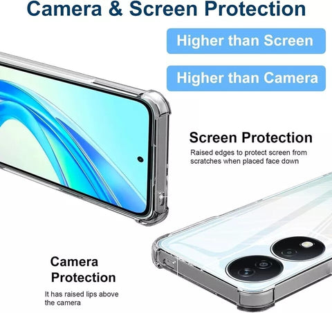 For Honor X7B Silicon Shockproof Clear Bumper Thick Case Slim Back Gel Cover