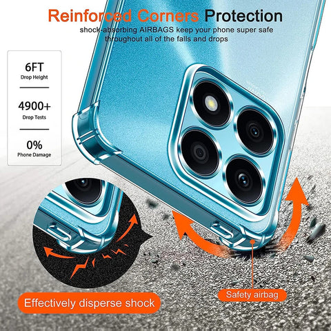 Case For Honor X8A Silicon Shockproof Clear Bumper Thick Slim Back Gel Cover-UK