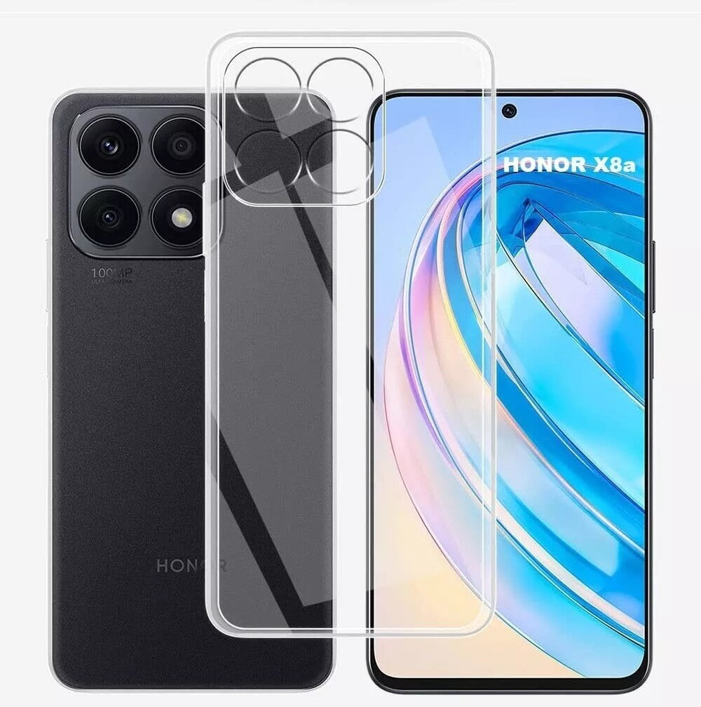 Clear Case For Honor X8A Thin Shockproof Soft TPU Gel Silicone Slim Back Cover