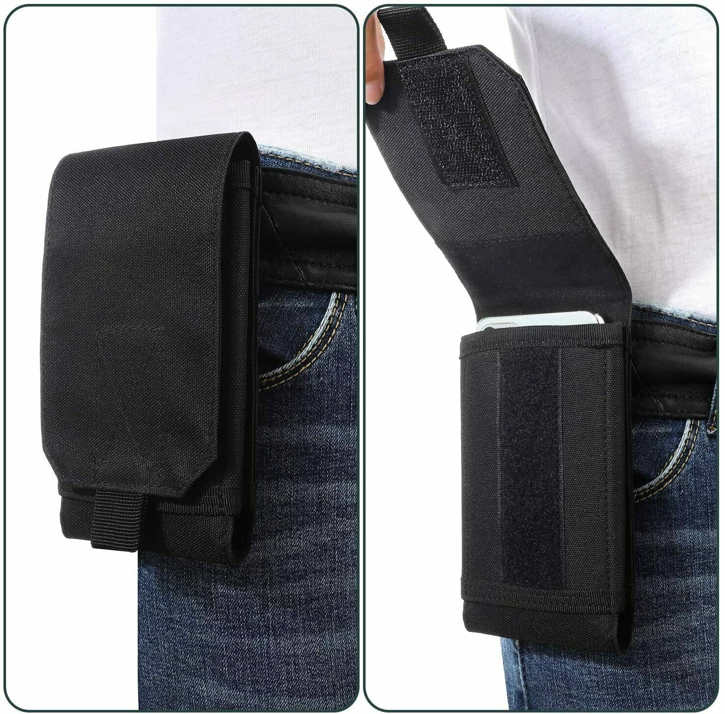 For  iPhone 16 15 14 13 12 11 Pouch Bag Holder Belt Outdoor Army Tactical Cover