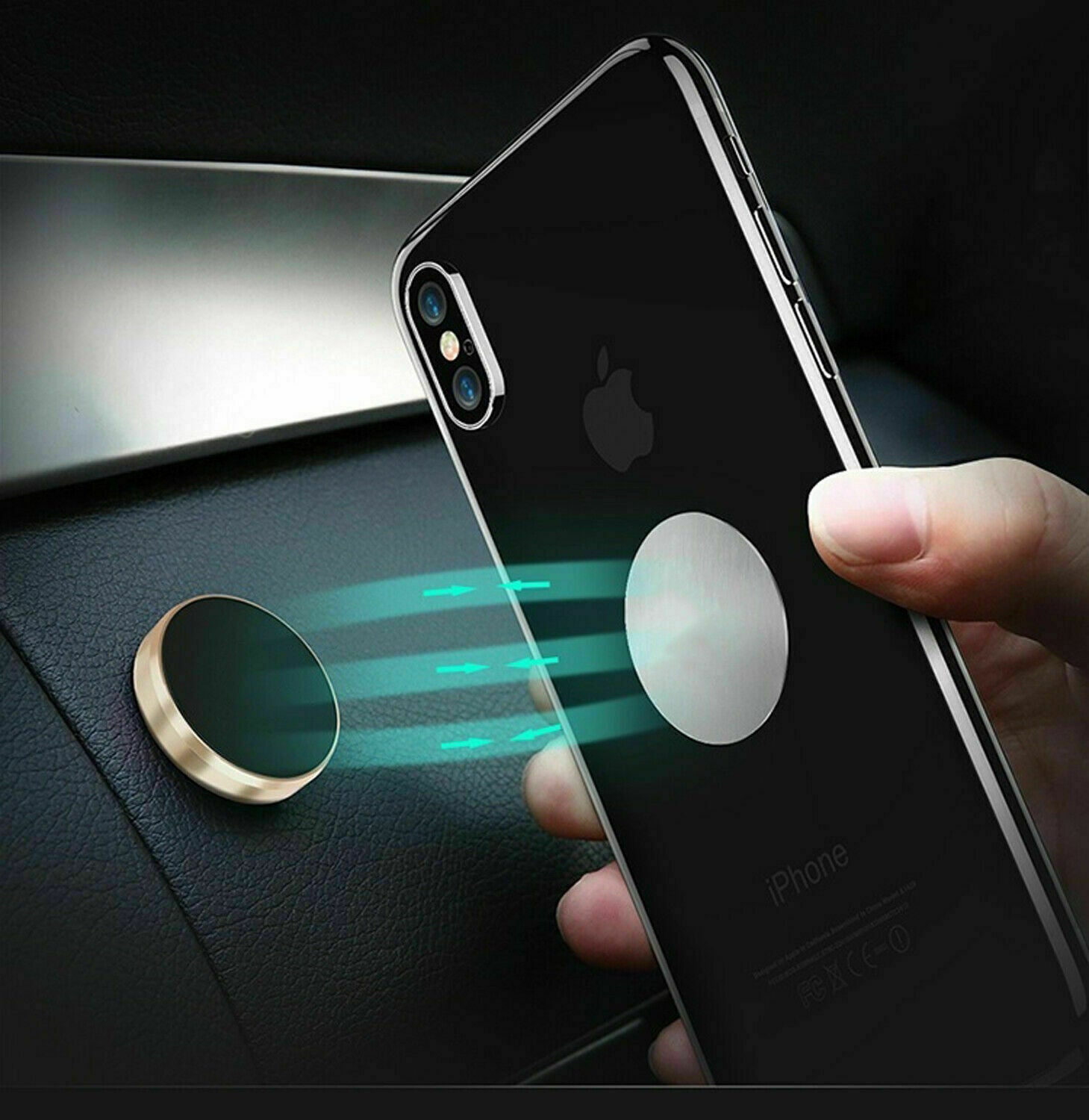 In Car Magnetic Phone Holder Fits Dashboard Mobile For iPhone 16 15 14 13 12 11