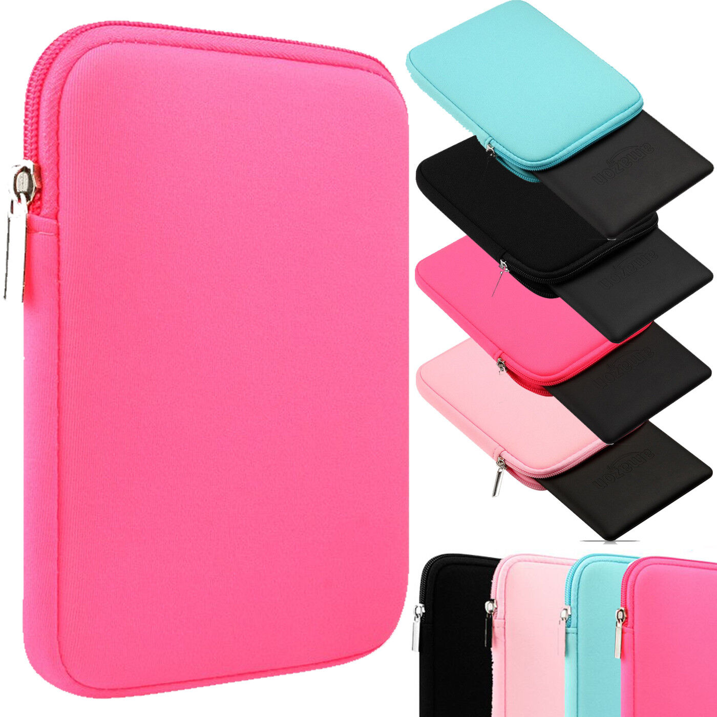 6" Universal Neoprene Netbook Tablet Sleeve Zip Bag Case Pouch Smart Cover UK