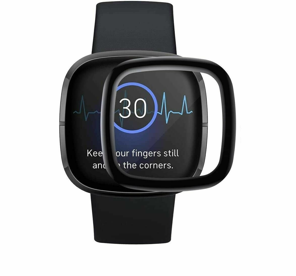 9D Screen Protector For Fitbit Versa 3 4 Senses 2 Watch Film Tempered Glass