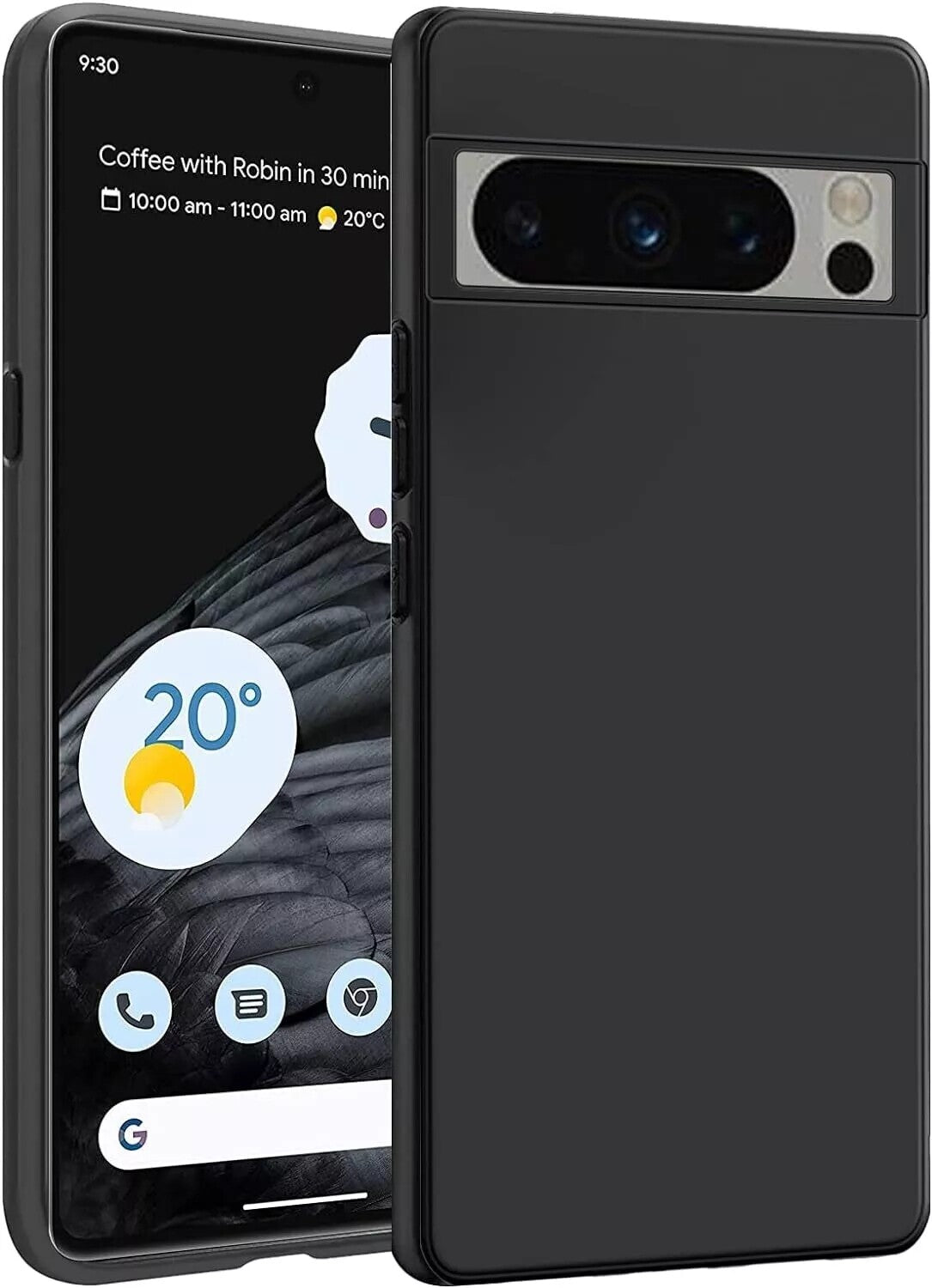 Case For Google Pixel 8 Pro Shockproof Matte Thin TPU Slim Black Soft Cover-UK