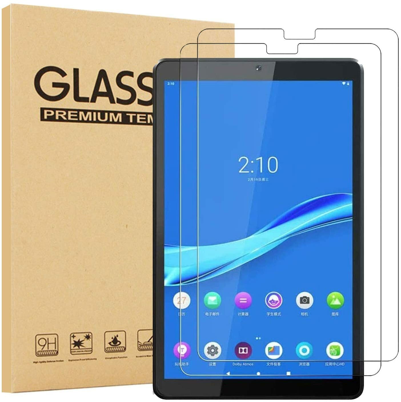 2 Pack For Lenovo Tab M10 Plus TB-X606F 10.3" Tempered Glass Ultra-Thin HD Clear