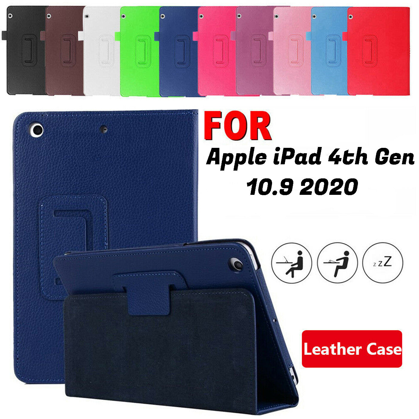 For Apple iPad Air 4th Gen (10.9 2020) Leather Case Magnetic Flip Stand Cover UK