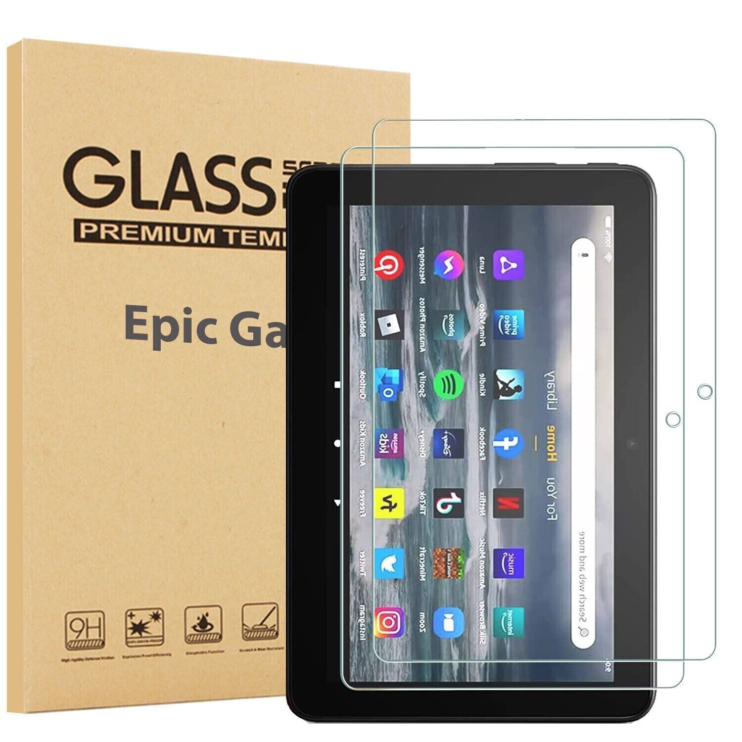 9H Tempered Glass For Amazon Fire HD 10 2023 (13th Generation) Screen Protector