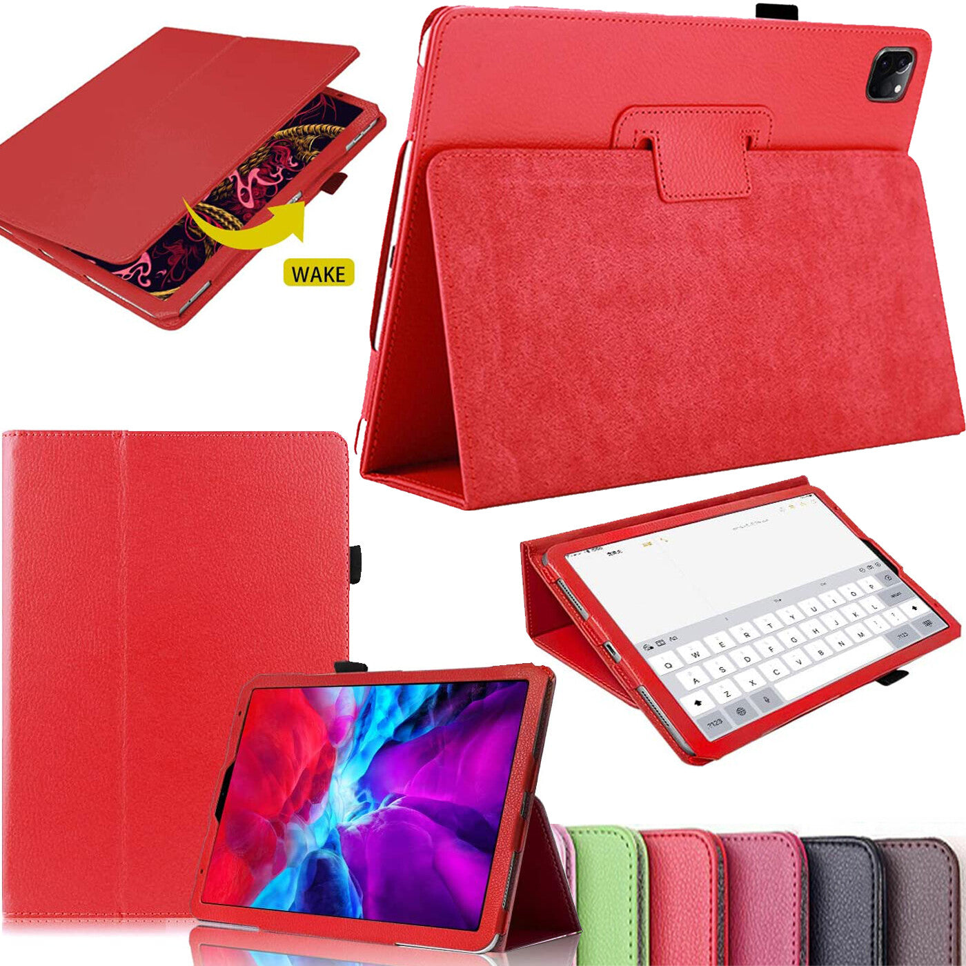 For Apple iPad Pro 11 1st Gen Leather Flip Case Magnetic Book Smart Stand Cover