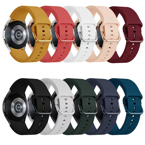 For Samsung Galaxy Watch 6 Classic Band 40 43 44 47mm Sport Silicone Gel Strap