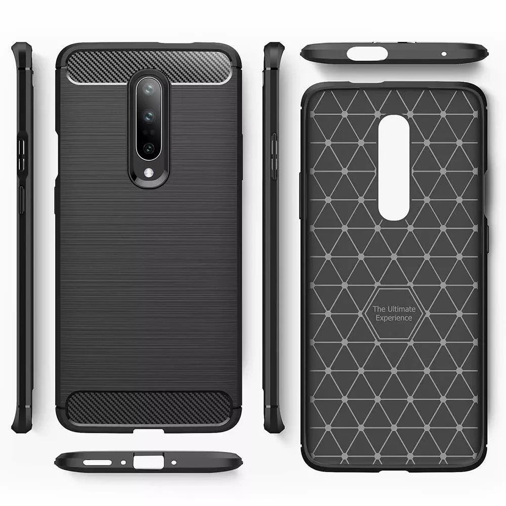 For OnePlus 7 Pro Case Carbon Fiber Shockproof Gel Soft Silicone Back Cover