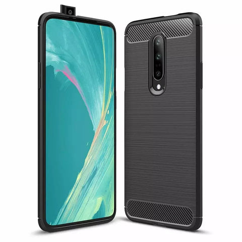 For OnePlus 7 Pro Case Carbon Fiber Shockproof Gel Soft Silicone Back Cover