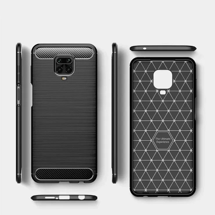 For Xredmi Note 9 Pro Case Carbon Fibre Gel Cover Ultra Slim Silicon Shockproof