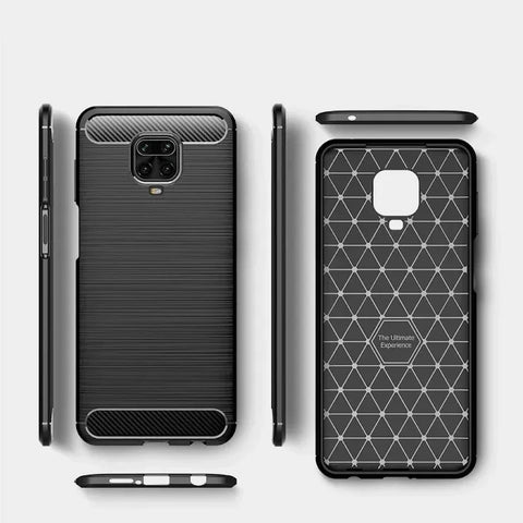 For Xredmi Note 9 Pro Case Carbon Fibre Gel Cover Ultra Slim Silicon Shockproof