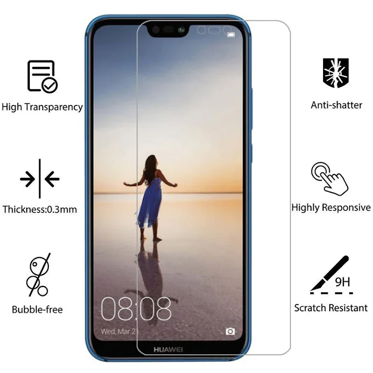 2X Gorilla Tempered Glass For Huawei P20 Lite Screen Protector-UK
