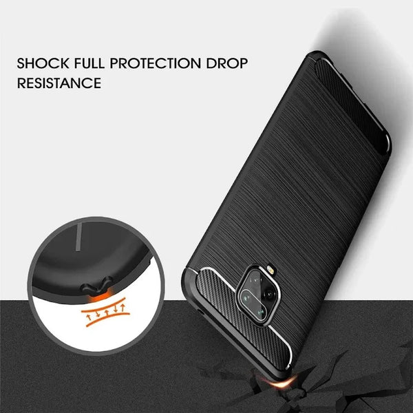 For Xredmi Note 9 Pro Case Carbon Fibre Gel Cover Ultra Slim Silicon Shockproof