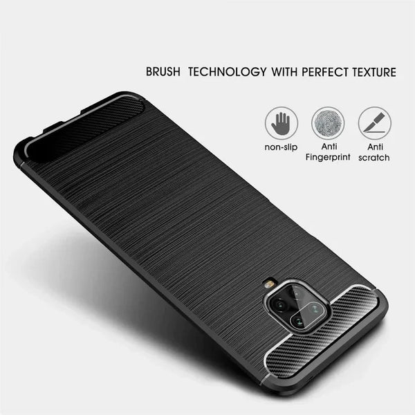 For Xredmi Note 9 Pro Case Carbon Fibre Gel Cover Ultra Slim Silicon Shockproof