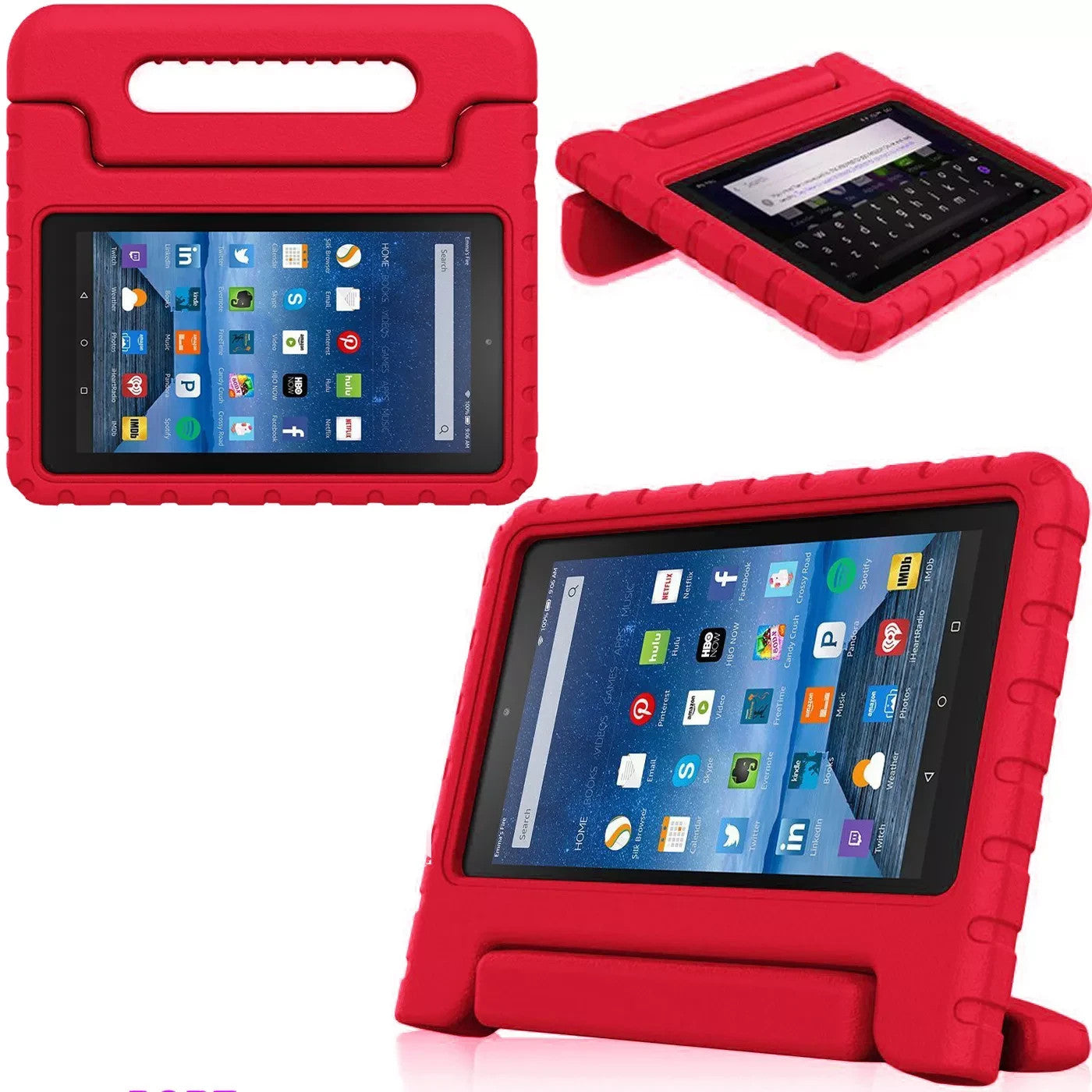 Kids Case For Amazon Fire HD 8 2024 12th Gen EVA Foam Shockproof Handle Cover-UK