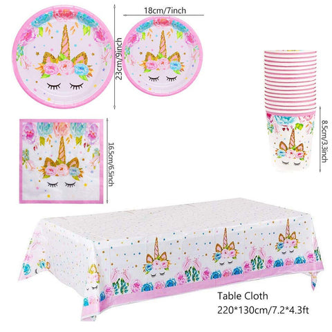 Unicorn Birthday Party Supplies Girls Children Tableware Decorations Balloons UK