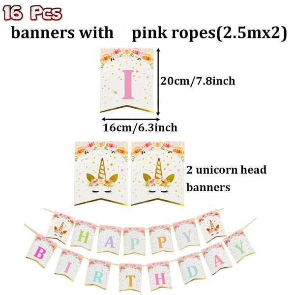 Unicorn Birthday Party Supplies Girls Children Tableware Decorations Balloons UK