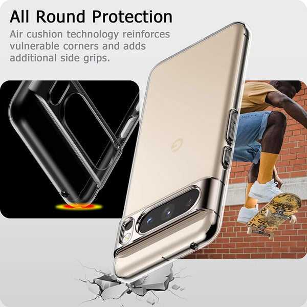 Clear Case For Google Pixel 8 8A Pro Shockproof Soft TPU Silicone Slim Cover
