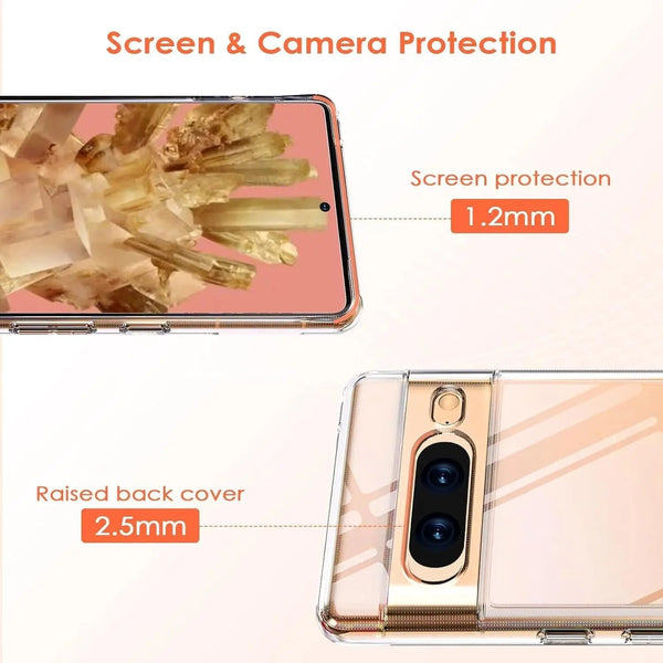 Clear Case For Google Pixel 8 8A Pro Shockproof Soft TPU Silicone Slim Cover