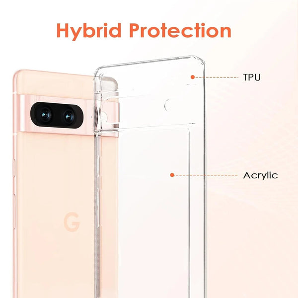 Clear Case For Google Pixel 8 8A Pro Shockproof Soft TPU Silicone Slim Cover