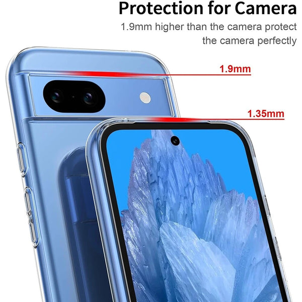 Clear Case For Google Pixel 8 8A Pro Shockproof Soft TPU Silicone Slim Cover