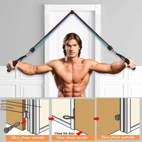 10x Resistance Bands (11 PCS) For Gym Workout Fitness Clearance JOBLOT Wholesale