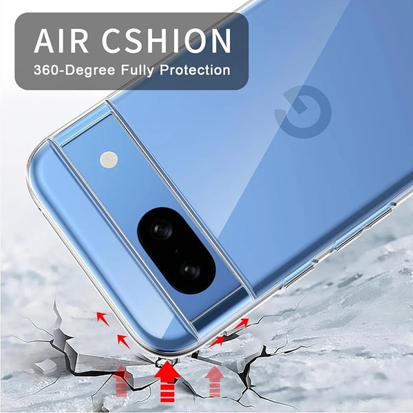 Clear Case For Google Pixel 8 8A Pro Shockproof Soft TPU Silicone Slim Cover