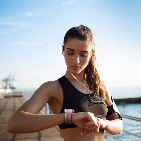 Replacvement Sports Nylon Loop For Fitbit Versa 4 Woven Watch Band Strap