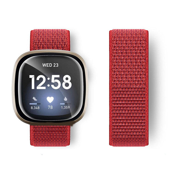 Replacvement Sports Nylon Loop For Fitbit Versa 4 Woven Watch Band Strap