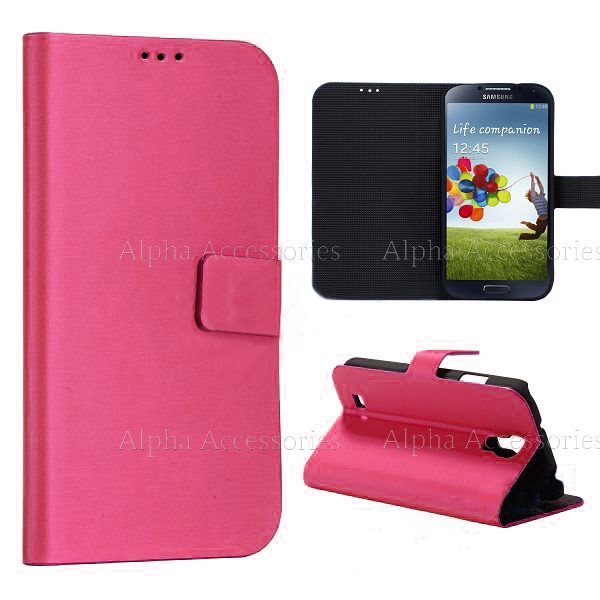 Case For Samsung i9500 Galaxy S4 IV Brushed Leather Stand Magnetic Closure Cover