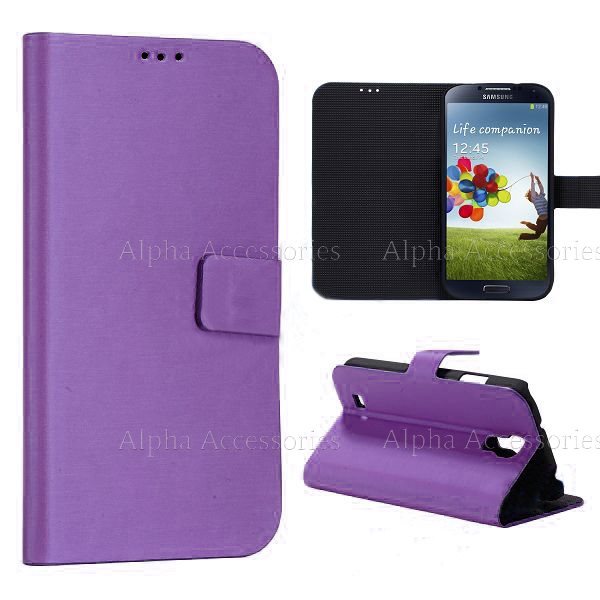 Case For Samsung i9500 Galaxy S4 IV Brushed Leather Stand Magnetic Closure Cover