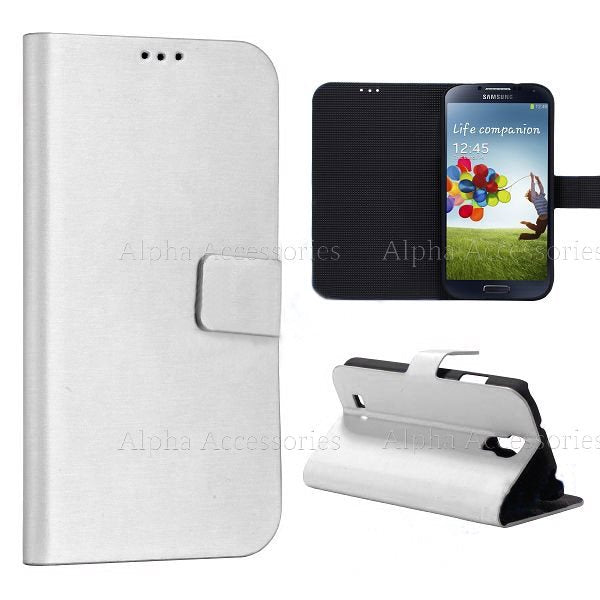Case For Samsung i9500 Galaxy S4 IV Brushed Leather Stand Magnetic Closure Cover