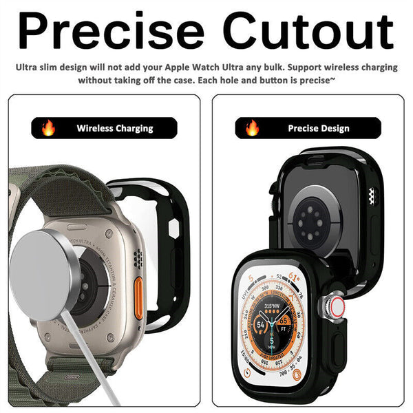 Case For Apple Watch Ultra 2 49mm TPU Soft Silicone Screen Protector Cover-UK