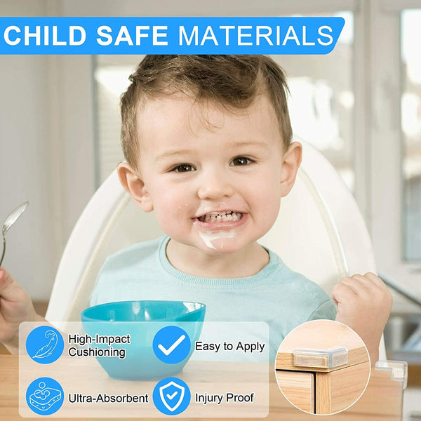 4x Clear Rubber Furniture Corner Edge Table Cushion Guard Protector Kids Safety