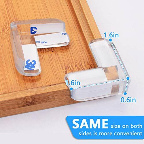 4x Clear Rubber Furniture Corner Edge Table Cushion Guard Protector Kids Safety