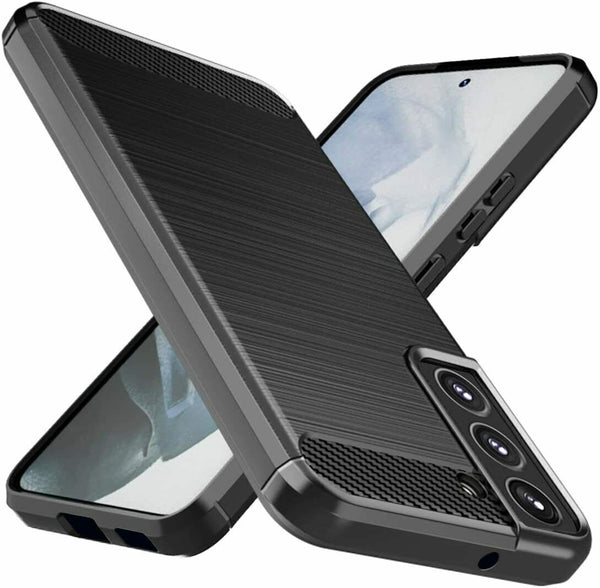For Galaxy S22 5G S22+ S22 Ultra Carbon Fiber Shockproof Case Gel Silicone Cover