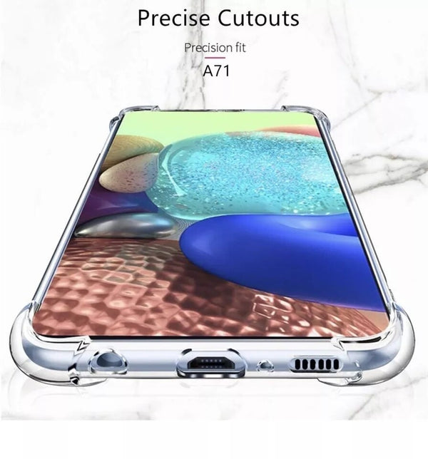 For Samsung Galaxy A71 2019 Clear Case ShockProof Thick TPU Slim Silicone Cover
