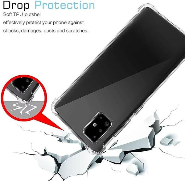For Samsung Galaxy A51 5G Clear Case ShockProof Thick TPU Silicone Cover